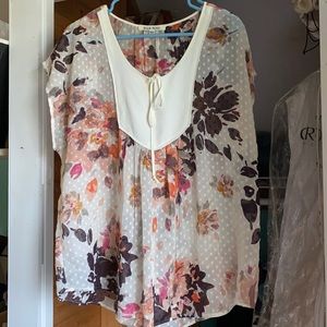 Black Rainn floral print top